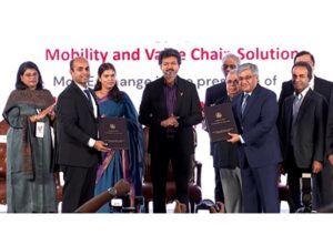 MoU signing ceremony in Chennai in the presence of Hon’ble Chief Minister of Tamil Nadu Thiru C. Joseph Vijay and Mr. Ashok Hinduja, Chairman, Hinduja Group of Companies (India)