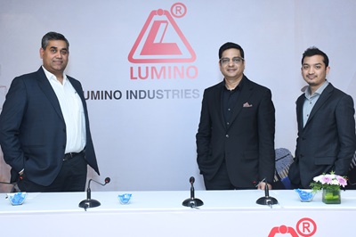 Mr. Hemant Bhuwania,CFO, Mr. Devendra Goel, MD , Mr. Jay Goel, Whole Time Director at the IPO Conference of Lumino Industries Ltd
