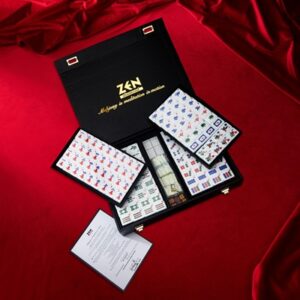 Zen Diamond Sparkling Silver Mahjong Set