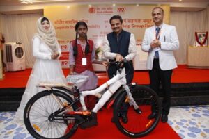 Bank of Baroda distributes bicycles to girl students under its CSR initiative