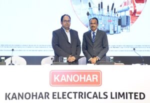 Mr. Abhishek Singhal, WT D and Mr. Vivek Singhal, WTD, Kanohar Electricals Limited at the launch of the Company’s IPO
