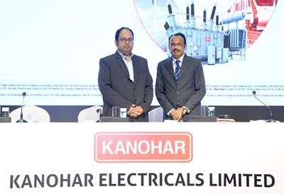 Mr. Abhishek Singhal, WT D and Mr. Vivek Singhal, WTD, Kanohar Electricals Limited at the launch of the Company’s IPO