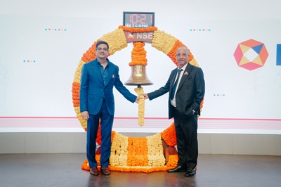 Mr. Devendra Goel, MD, and Mr. Purushottam Dass Goel, Chairperson of Lumino Industries Limited at the prestigious Listing Ceremony