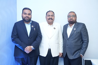 Mr. Ibrarulhaq Iraki, Whole-time Director, Mr. Inamulhaq Iraki, CM, Mr. Abdulhaq Iraki, MD at their IPO Launch of German Green Steel and Power Ltd